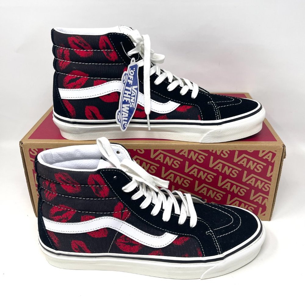 Vans Sk8 Hi 38 Dx Choes Men's Size Skate Red High Top Canvas Suede VN0A38GF45T - Picture 2 of 11